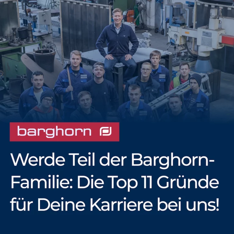 Werde Teil der Barghorn-Familie Die Top 11 Gründe für Deine Karriere bei uns!